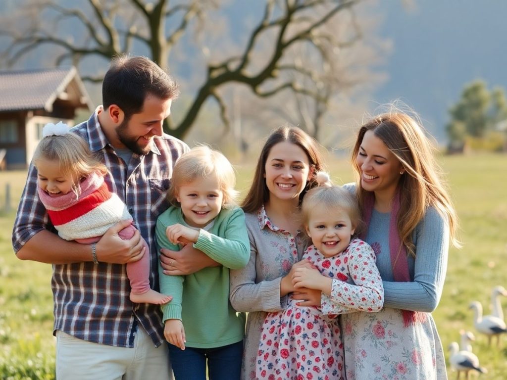 familie fericita petrecand timp impreuna