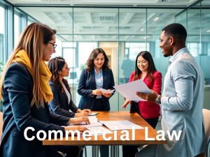 Întâlnire de afaceri privind aspecte legale comerciale.